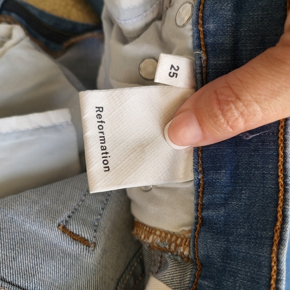 REFORMATION Blue High-Waisted Skinny Jeans - Picture 5 of 9